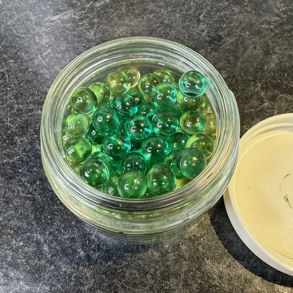 Vintage Vitaspa Luscious Bath Oil Caviar Beads 1 oz Glass Jar VHTF